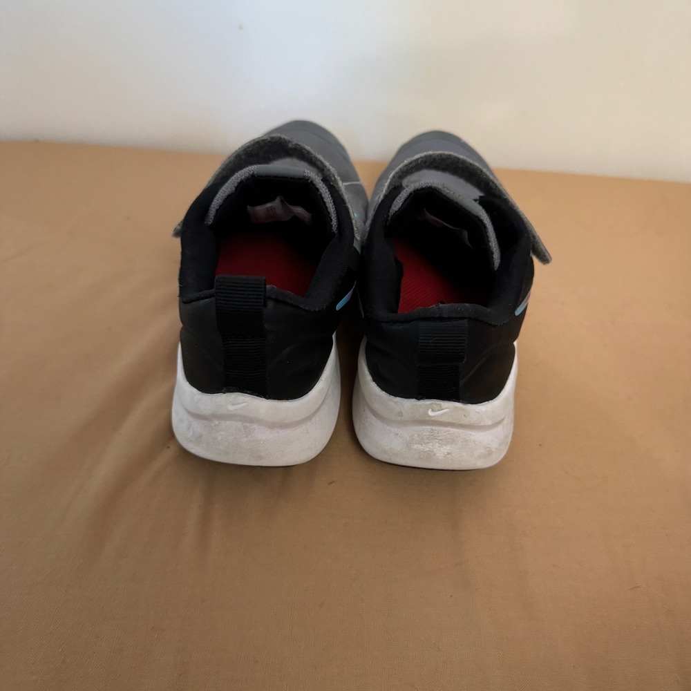 Nike Downshifter 13C Toddler Running Shoes Gray Red Black Hook and Loop‎ - Picture 3 of 7